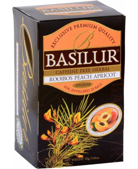 BASILUR Rooibos Peach Apricot Aufgussbeutel 25x1,5g